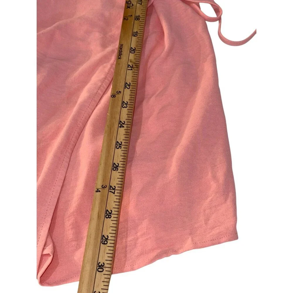 BP. Womens Pink Sleeveless Wrap Dress XS 100% Polyester - Picture 8 of 10